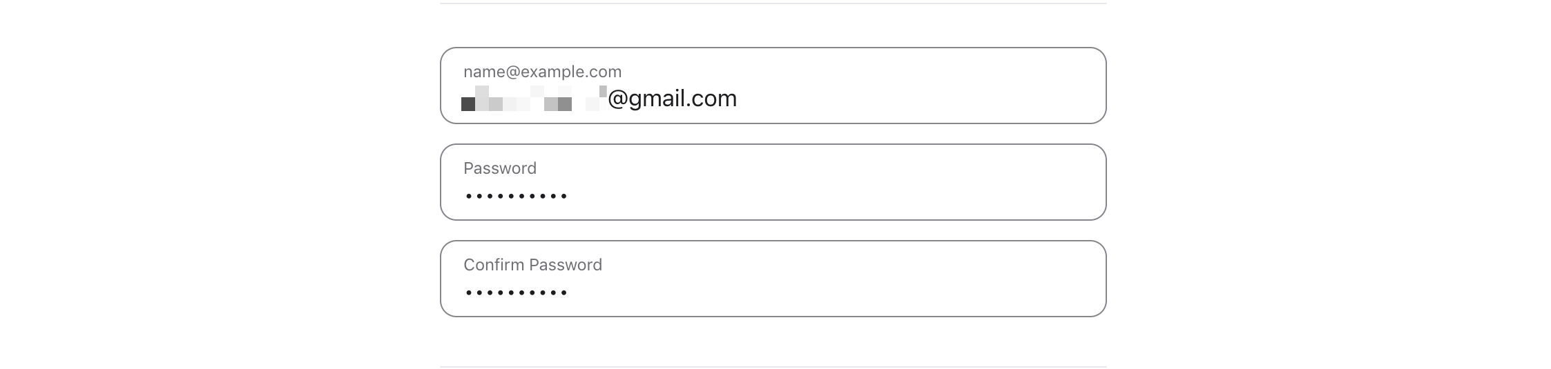 Страница Create your Apple Account: электронная почта